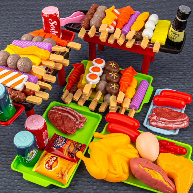 Kids Outdoor Bbq - Mini-keuken Fantasiespel Speelgoed Barbecueset Kinderen Koken