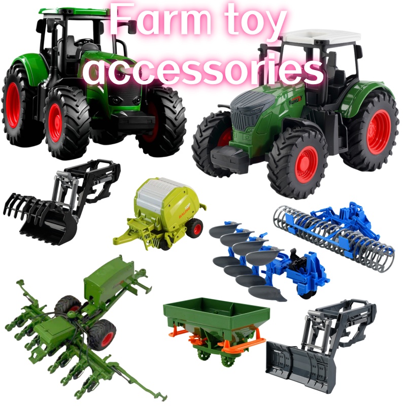 Kids Outdoor Play Equipment - 1:24 Inertial Farm Tractor met afneembare