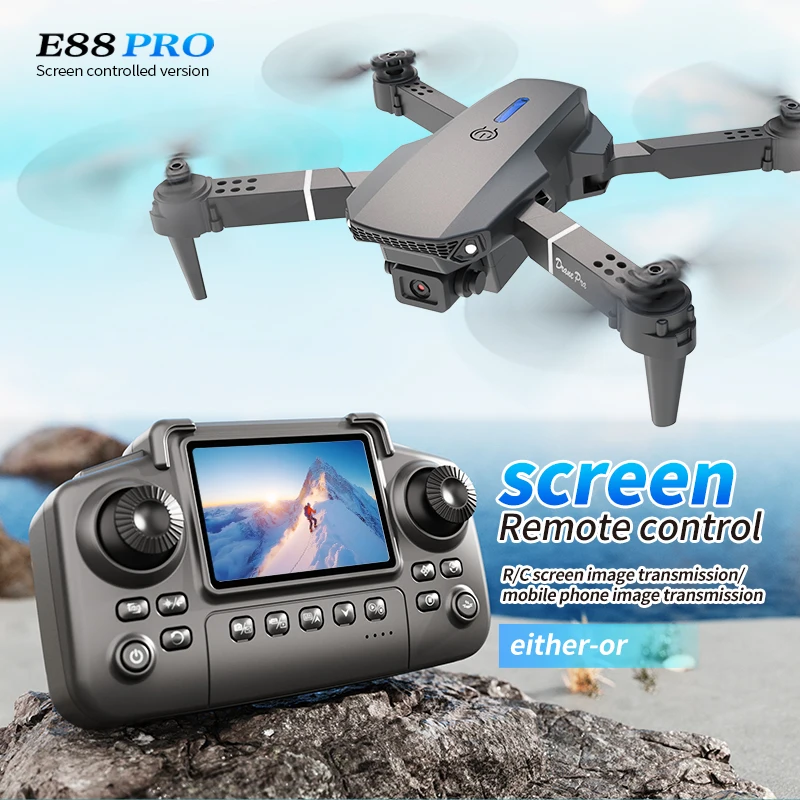 Kids Outdoor Play Equipment - Professionele E88 PRO Drone met scherm,