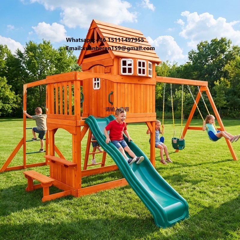 Kids Outdoor Garden Toys - Groot buitenspeeltoestel kinderspeelplaats achtertuin commerciële tuin