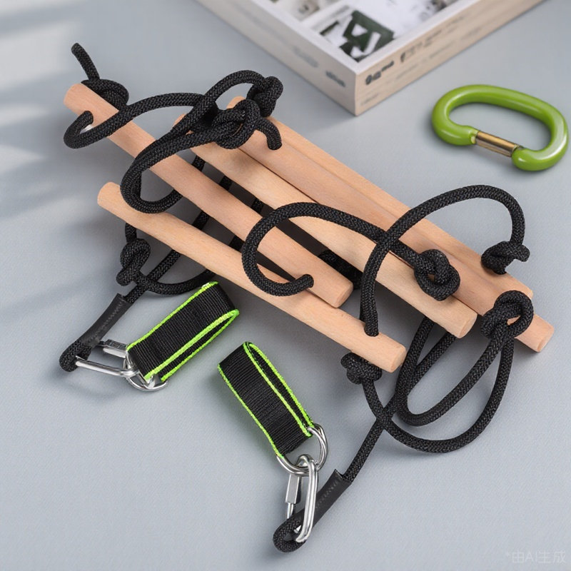 Kids Outdoor Wooden Playset - 1 Set Houten Klimrek Voor Kinderen