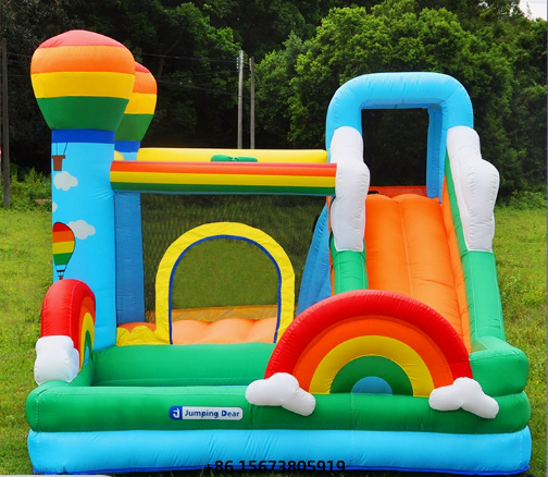 Kids Outdoor Jump House - Opblaasbaar kasteel voor kinderen met glijbaan