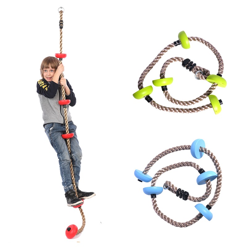 Kids Outdoor Gym Equipment - Kinderen Klimtouwen Kinderen Schommelschijf Klimmen Plastic