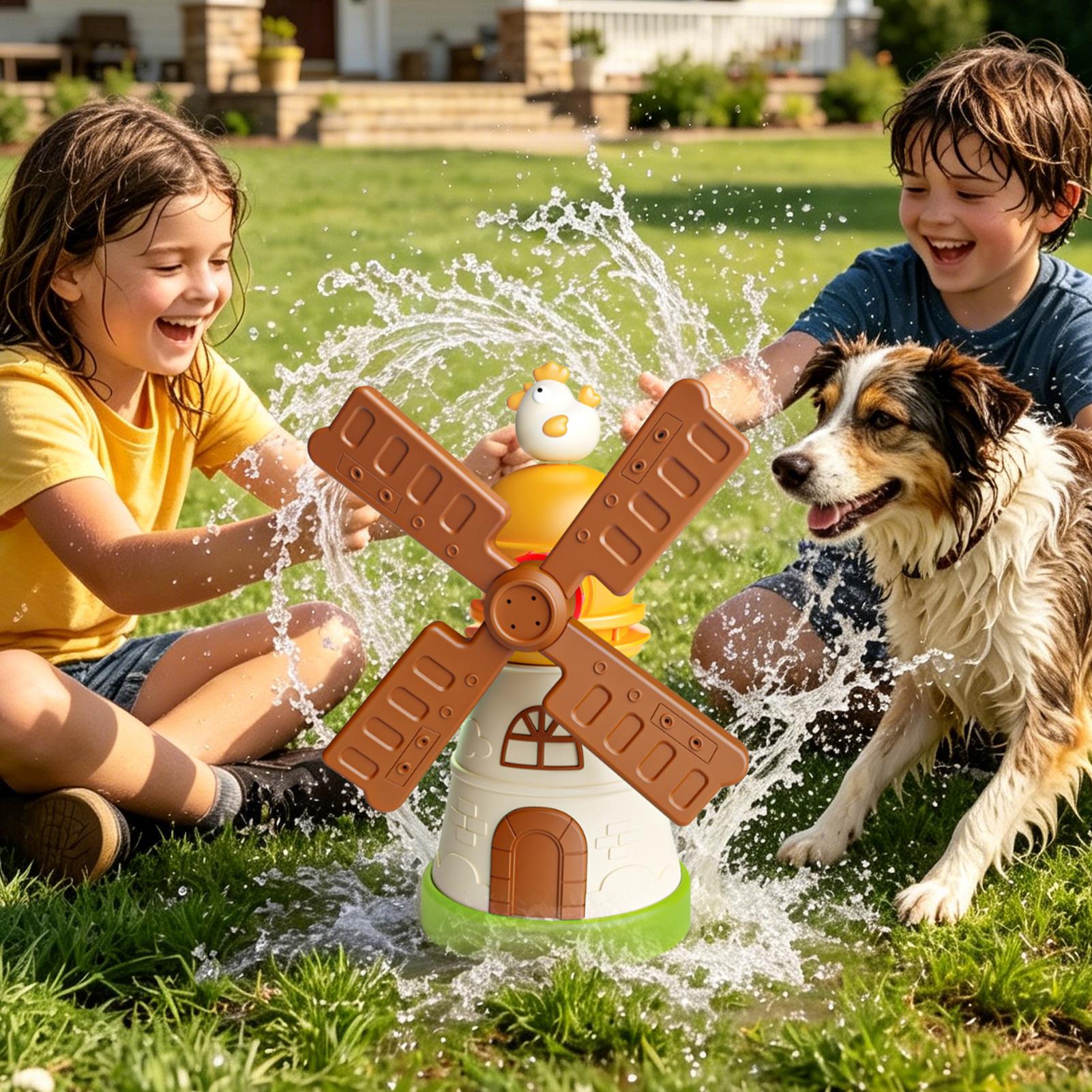 Kids Outdoor Play Yard - Kinderen Windmolen Sprinkler Roterende Spatwater Spuit