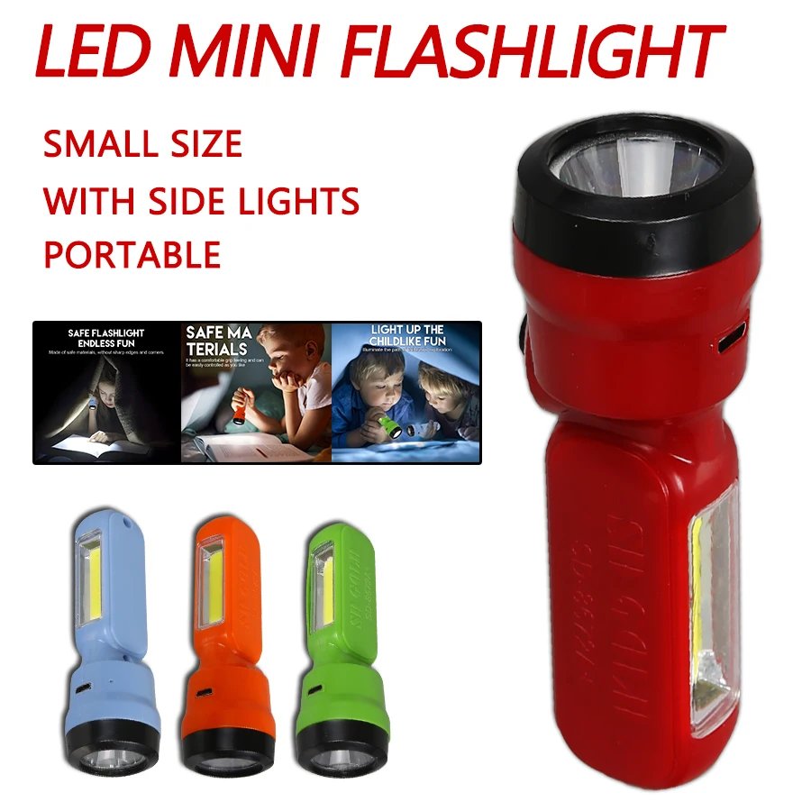 Kids Outdoor Gifts - Mini COB + XPE kinderzaklamp, USB