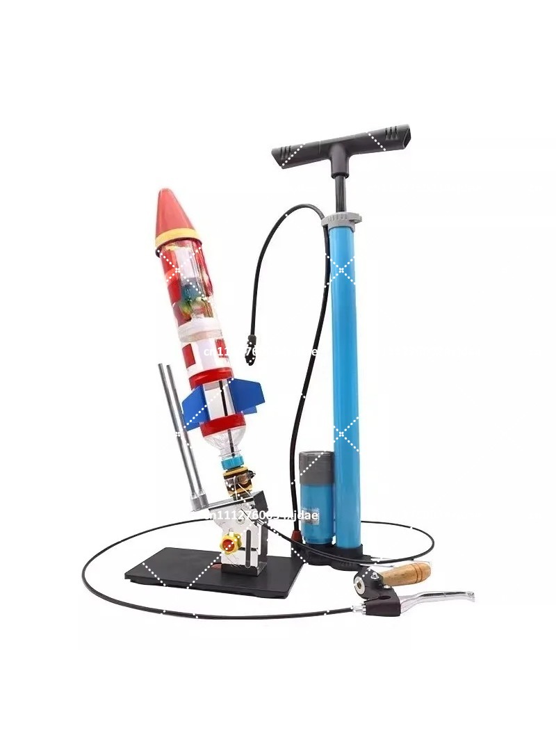 Kids Outdoor Wooden Playset - Waterraketlanceerapparaat met parachute, doe-het-zelf knutselset voor
