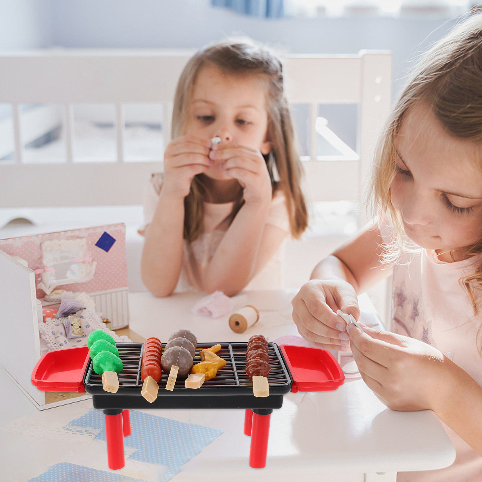 Kids Outdoor Bbq - 20-delige realistische kinder BBQ-set, speelkeukenaccessoires, buitenkookspel,