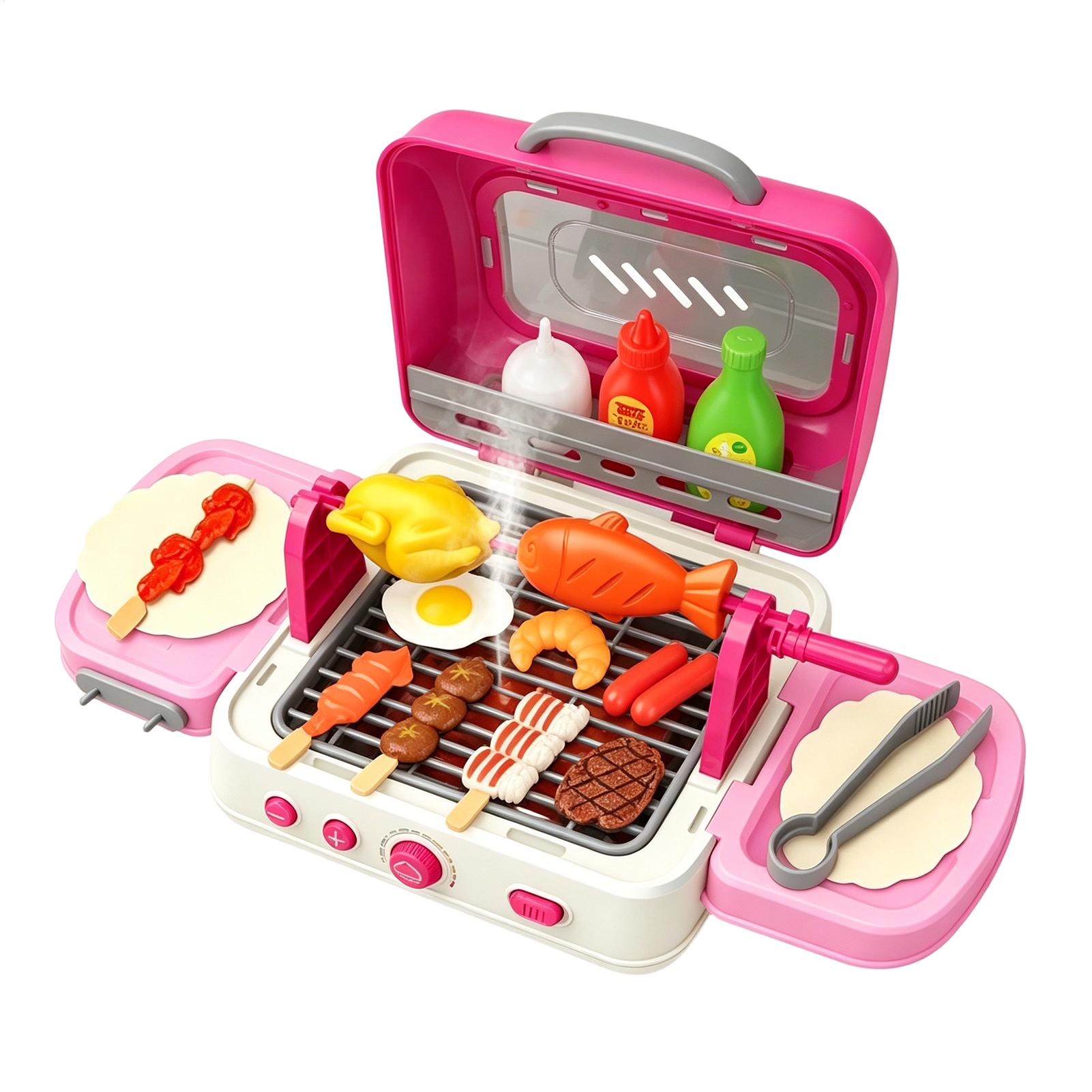 Kids Outdoor Grill Set - Buitengrill-speelset voor kinderen Opvouwbare kookgrill-speelset met