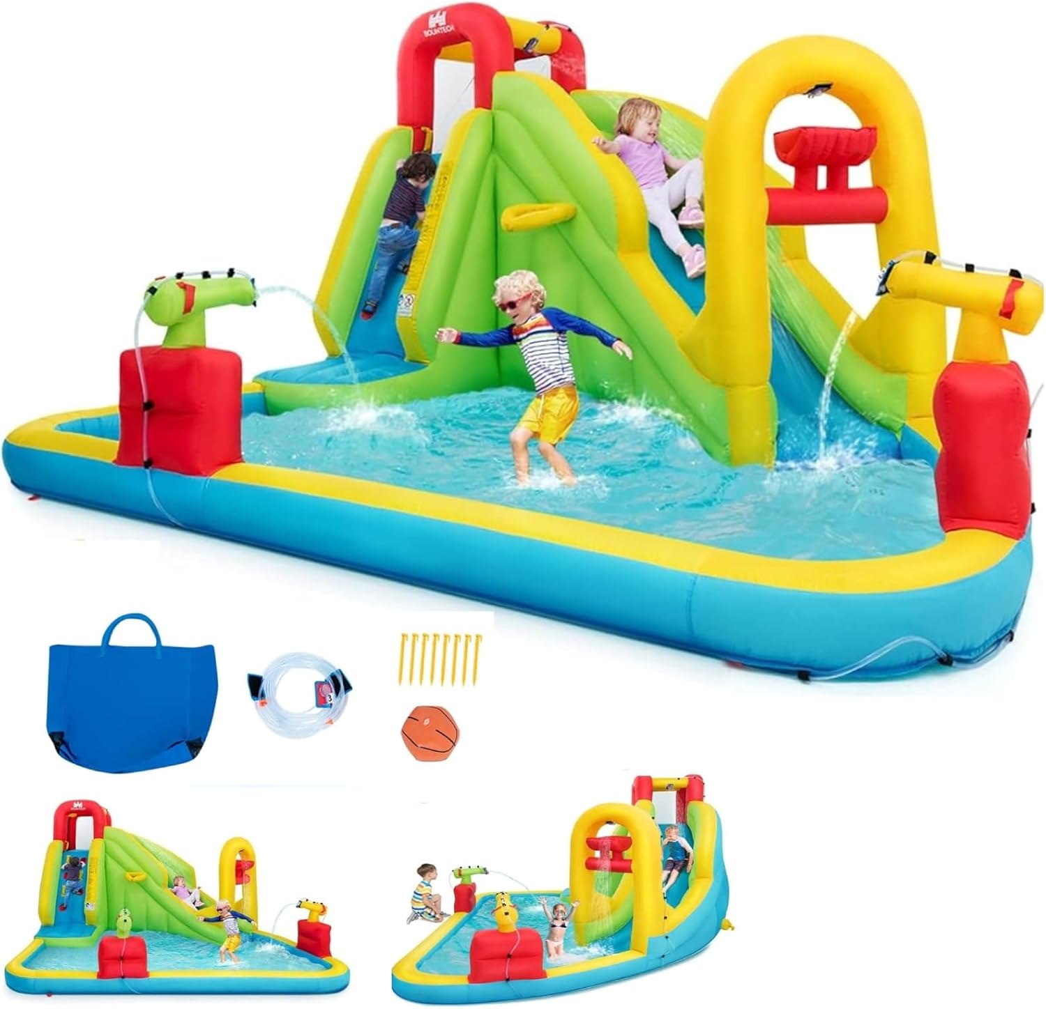 Kids Outdoor Gifts - Mega Opblaasbaar Waterpark Springkasteel voor Kinderen