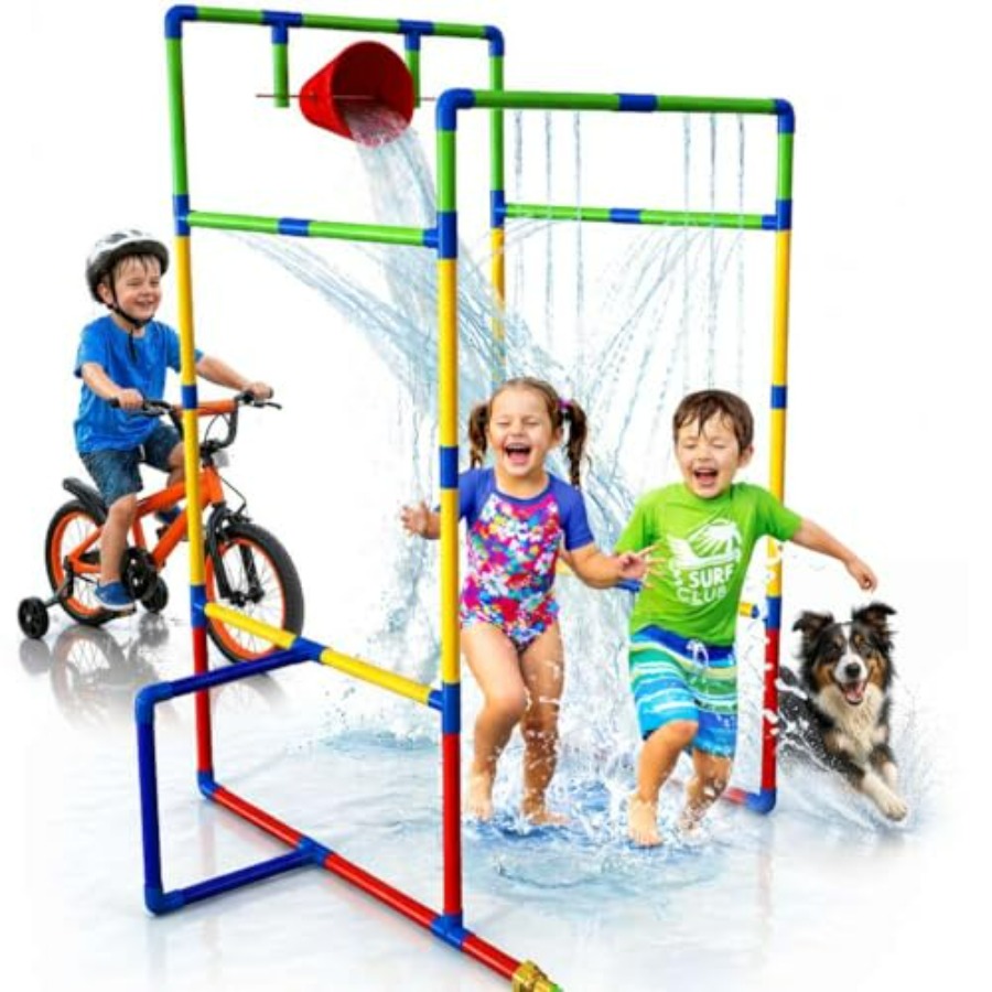 Kids Outdoor Park - Buiten waterpark sproeiergatunnel met duikbak voor