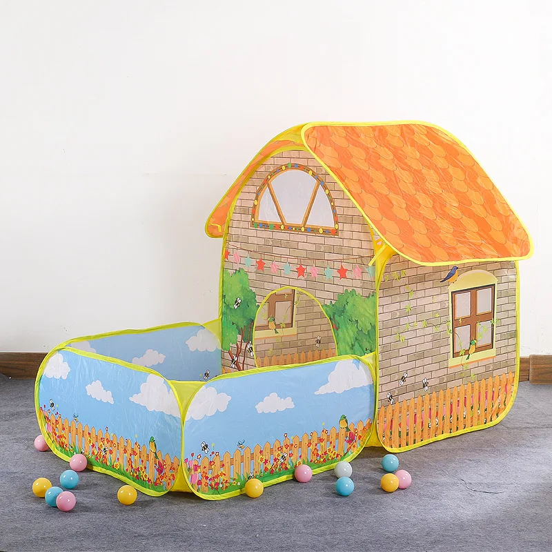 Kids Outdoor Garden Toys - Draagbare opvouwbare kinder speelhut met binnenplaatsontwerp,
