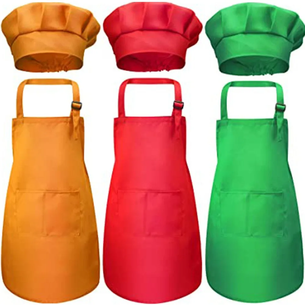 Kids Outdoor Kitchen Set - Kinderen Chef Schort Voorzak Bib Jongens