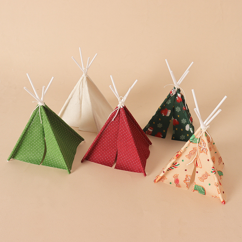 Kids Outdoor Doll House - Poppenhuis Mini Kerst Kampeertent, Tipi Tent