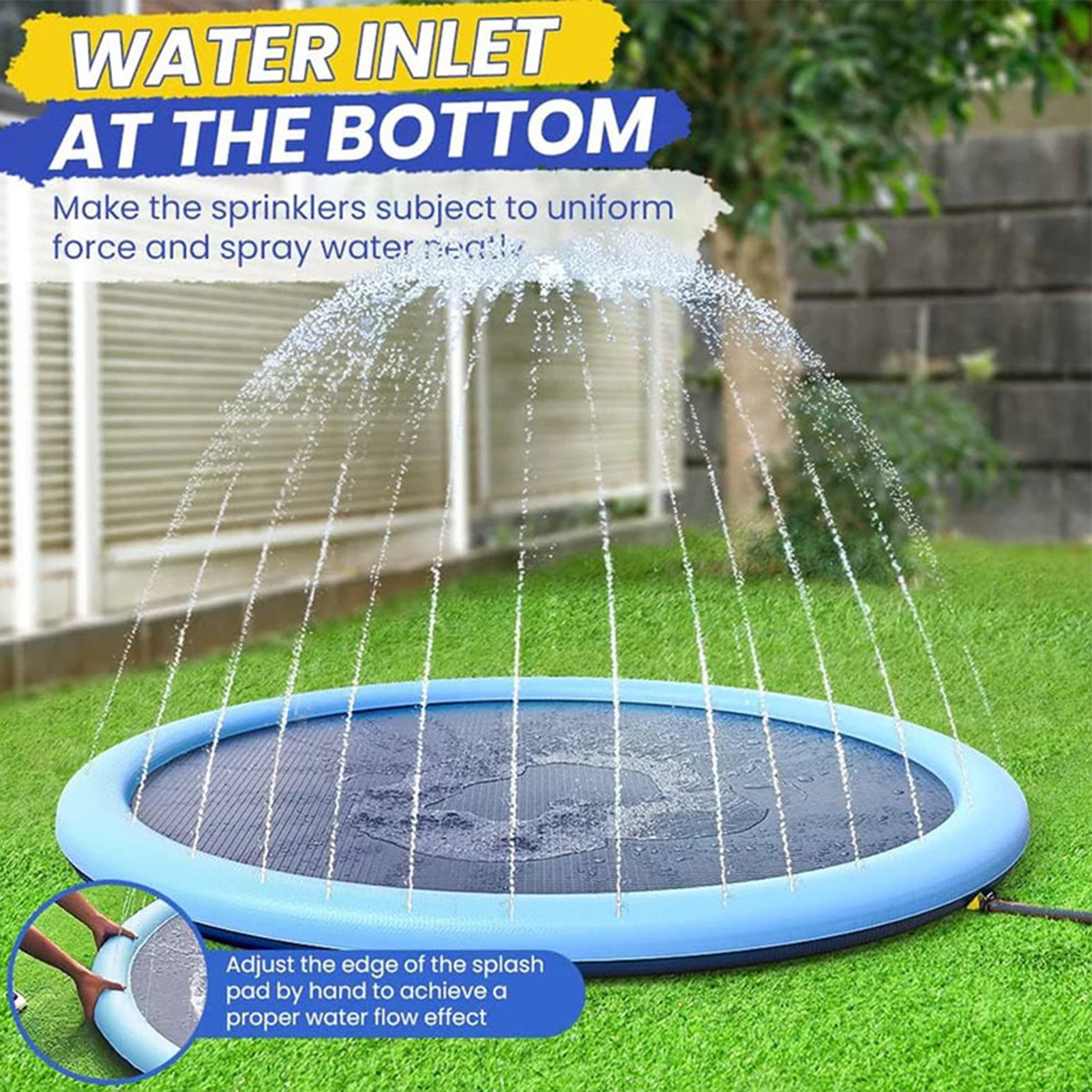 Slip Slide Water Mat - Kindersproeier Speelmat met sproeiers Antislip waterspatspeelmat