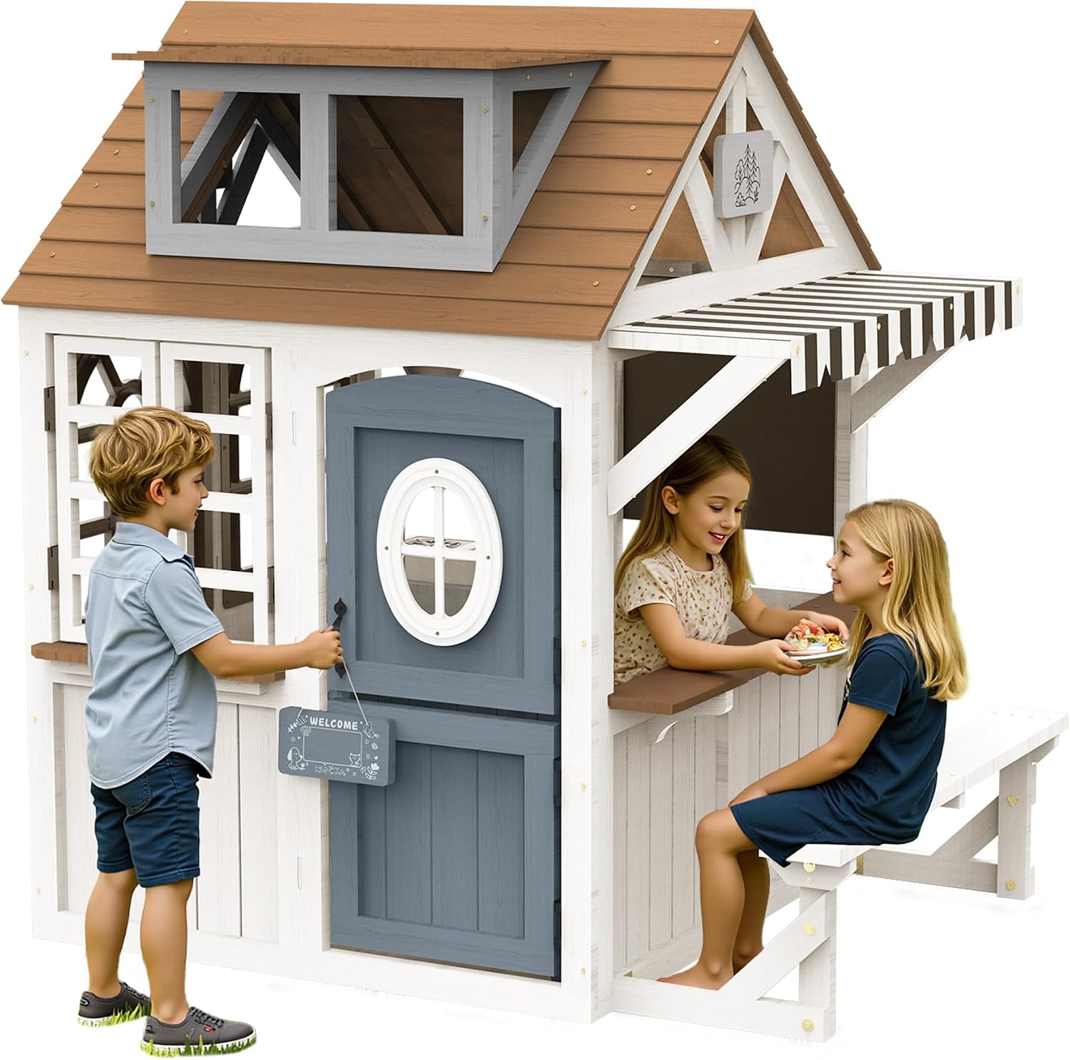 Kids Outdoor Bench - Albott Kids Buitenhuisje van hout met