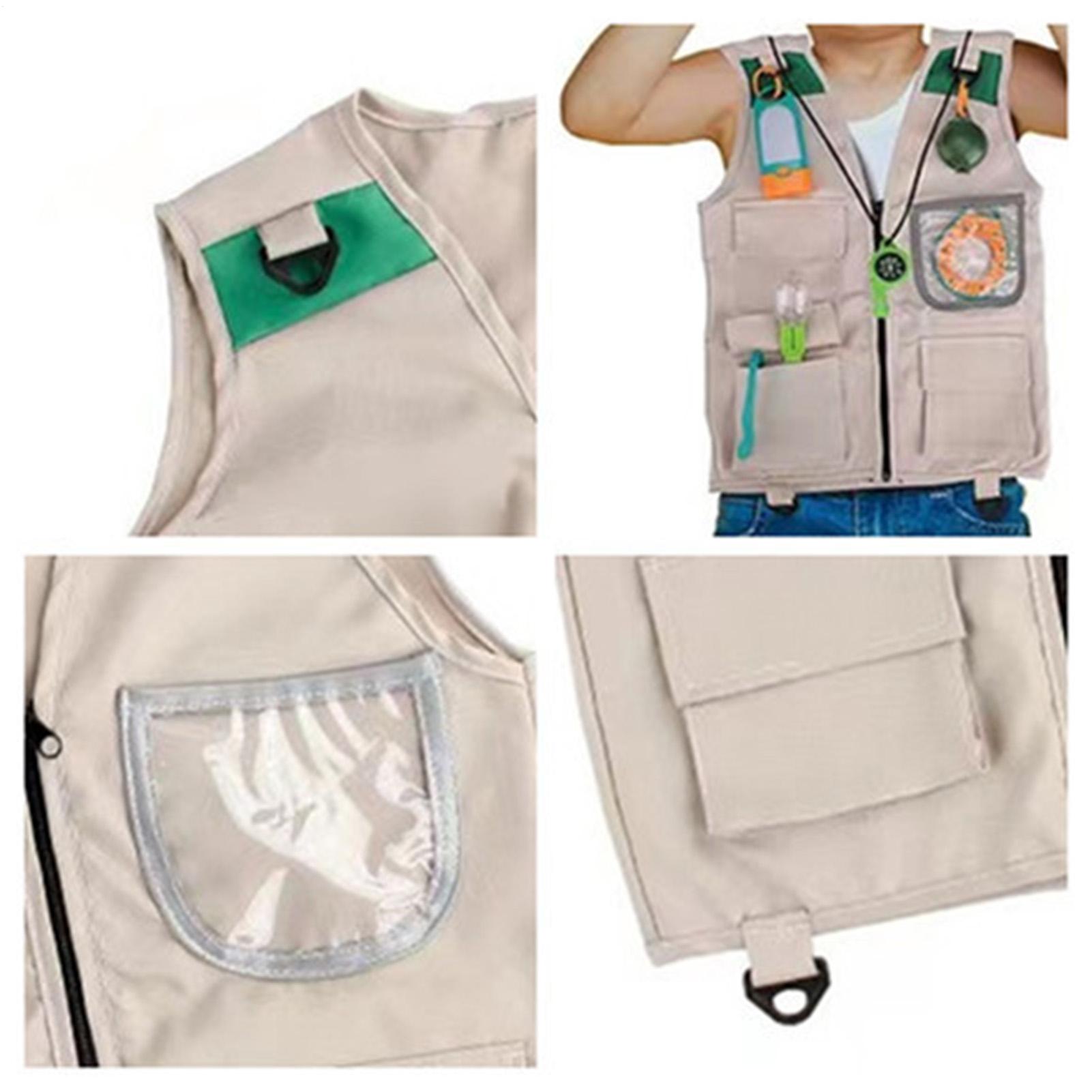 Kids Outdoor Zoo - Vissersvest voor kinderen Mouwloos kostuumjack Outdoorvest