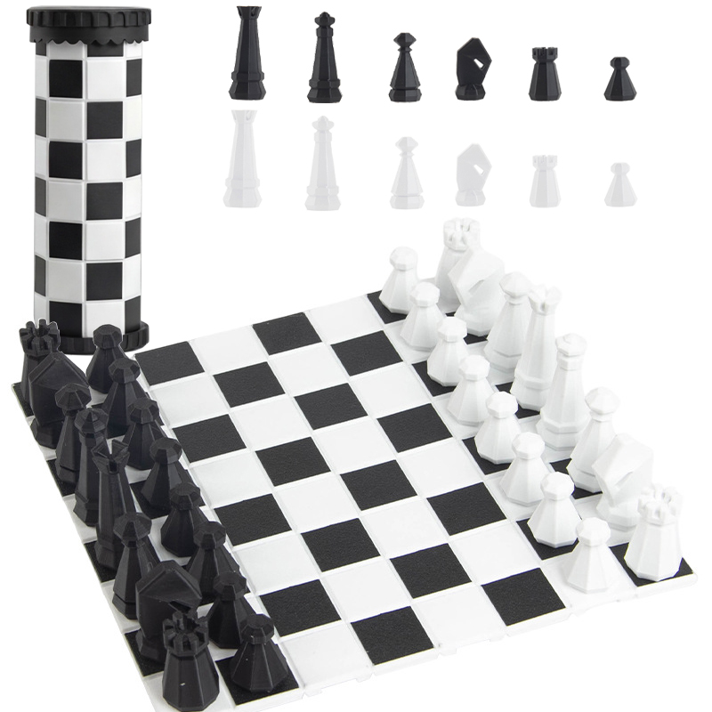 Kids Outdoor Play Equipment - 2-in-1 draagbare schaakspelset Ouder-kind interactief creatief