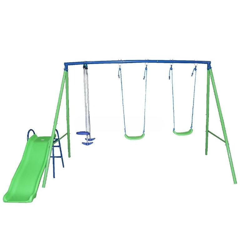 Schommel- en glijtset Outdoor  - Kids Outdoor Swing Set With Slide recensie en prijs