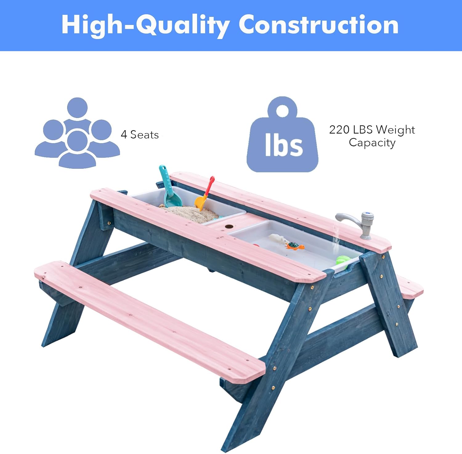 3-in-1 zand- en watertafel voo - Kids Outdoor Bench With Umbrella recensie en prijs