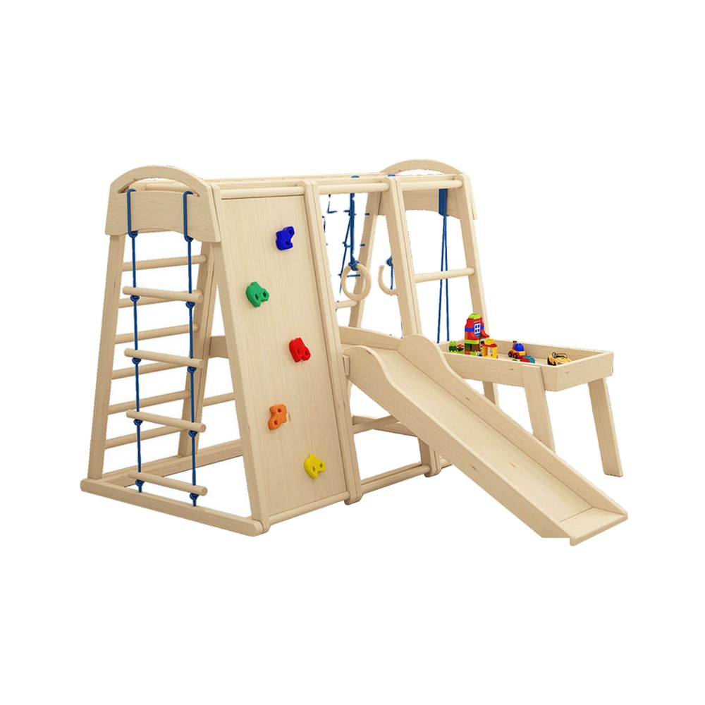 Indoor/Outdoor houten klimrekk - Kids Outdoor Gym Equipment recensie en prijs