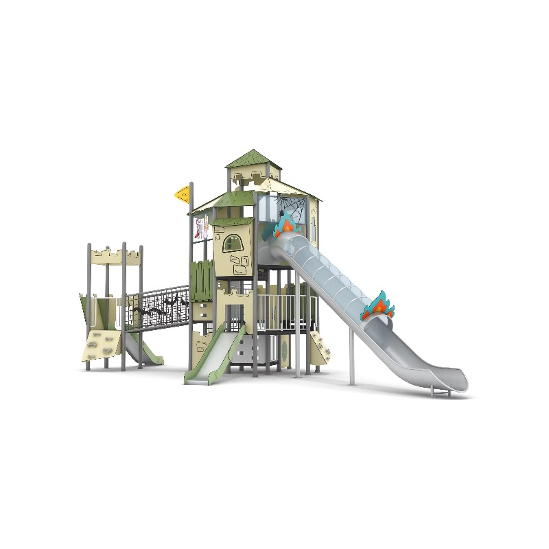 Houten buitenspeelset met stal - Kids Outdoor Wooden Playset recensie en prijs