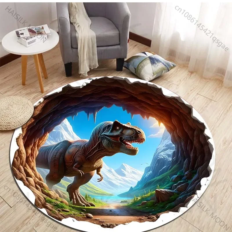 HD 3D Dinosaurus Print Ronde T - Kids Outdoor Mat Waterproof recensie en prijs