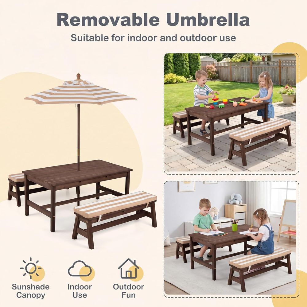 Picknicktafel voor kinderen, g - Kids Outdoor Bench recensie en prijs
