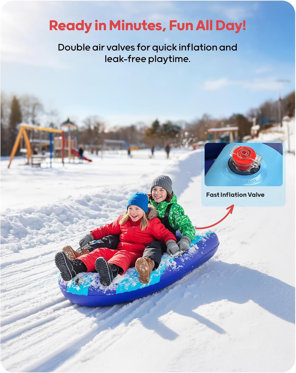 QPAU Opblaasbare PVC Sneeuwsle - Kids Outdoor Gifts recensie en prijs