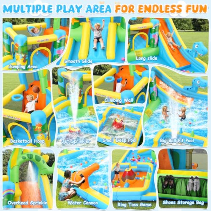 Opblaasbare waterglijbaan voor - Kids Outdoor Bounce House recensie en prijs