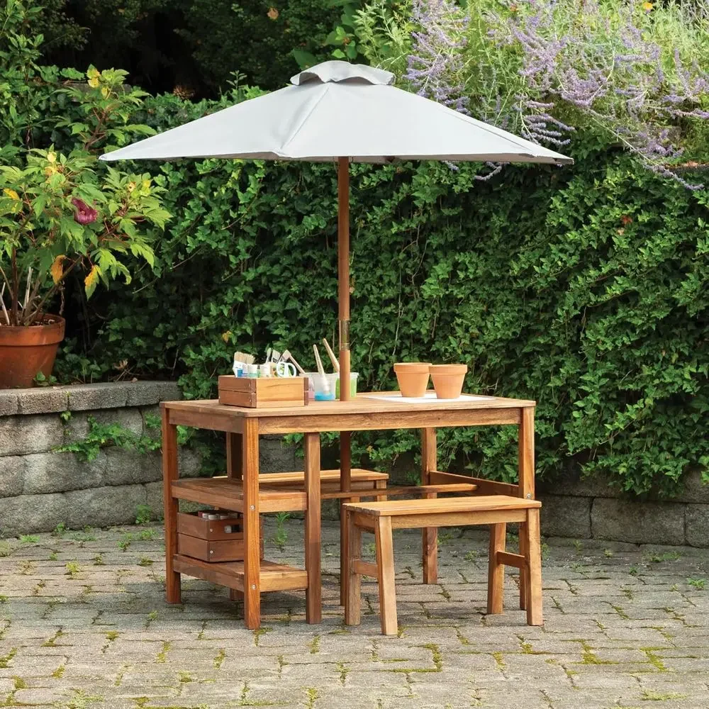Kinderbuitenactiviteitenset me - Kids Outdoor Bench With Umbrella recensie en prijs