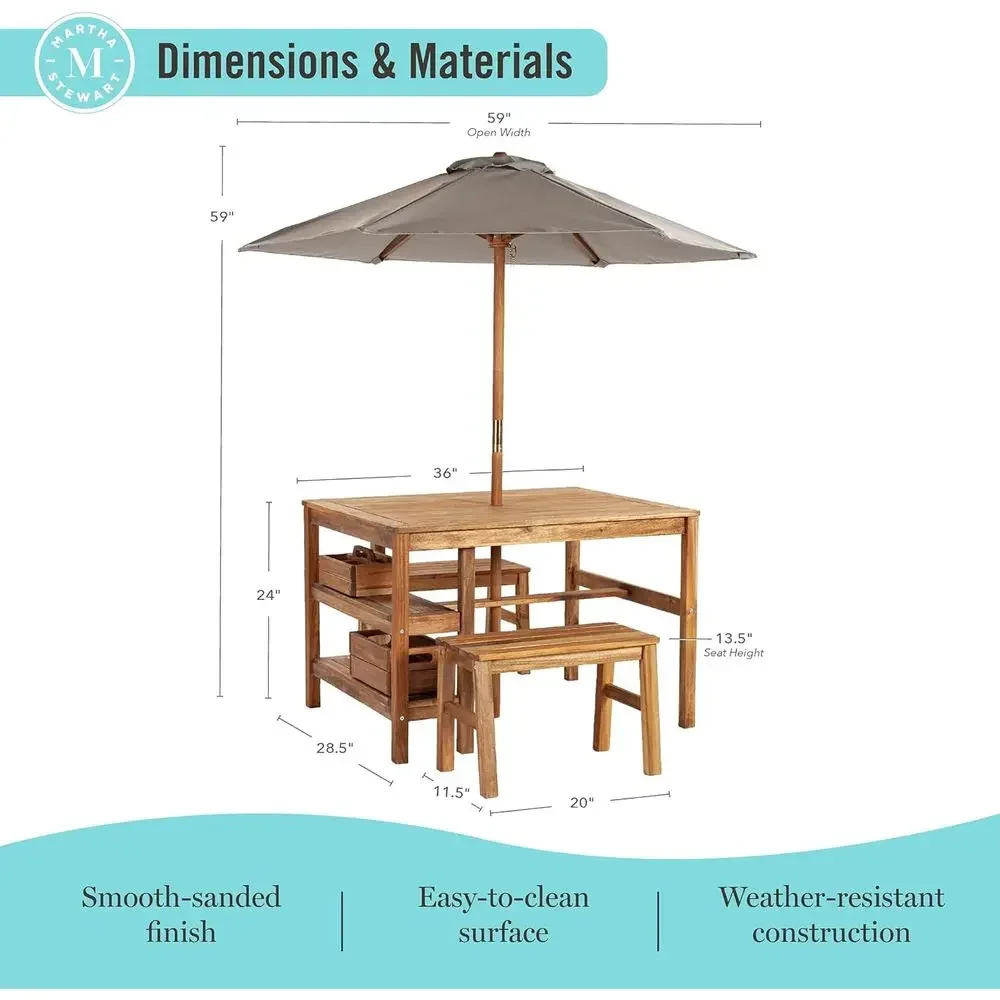 Kinderbuitenactiviteitenset me - Kids Outdoor Bench With Umbrella recensie en prijs