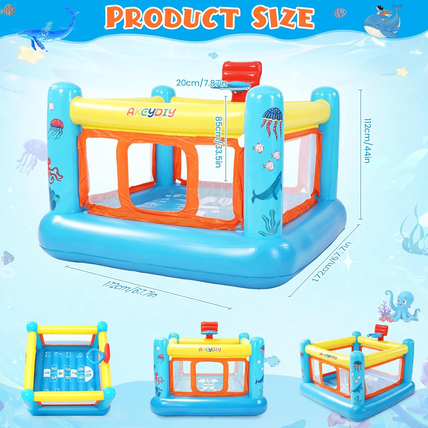 Springkasteel, opblaasbaar PVC - Kids Outdoor Bounce House recensie en prijs