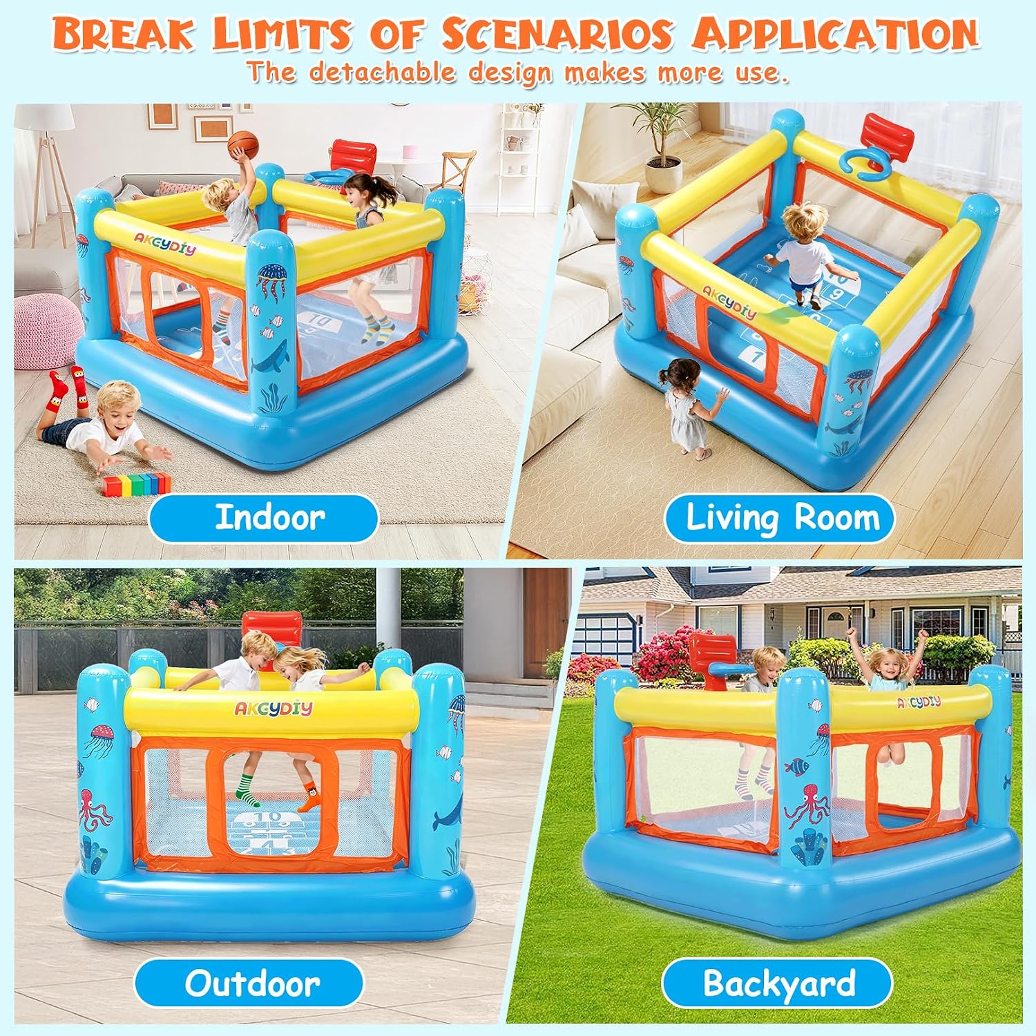 Springkasteel, opblaasbaar PVC - Kids Outdoor Bounce House recensie en prijs