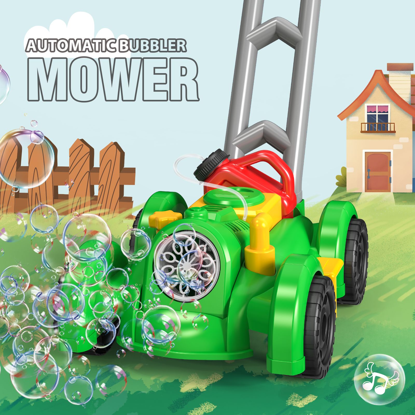 Trolley Bubble Machine Gun Car - Kids Outdoor Lawn Mower recensie en prijs