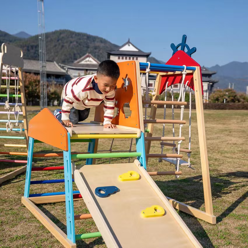 Groot klimrek van massief hout - Kids Outdoor Wooden Playset recensie en prijs
