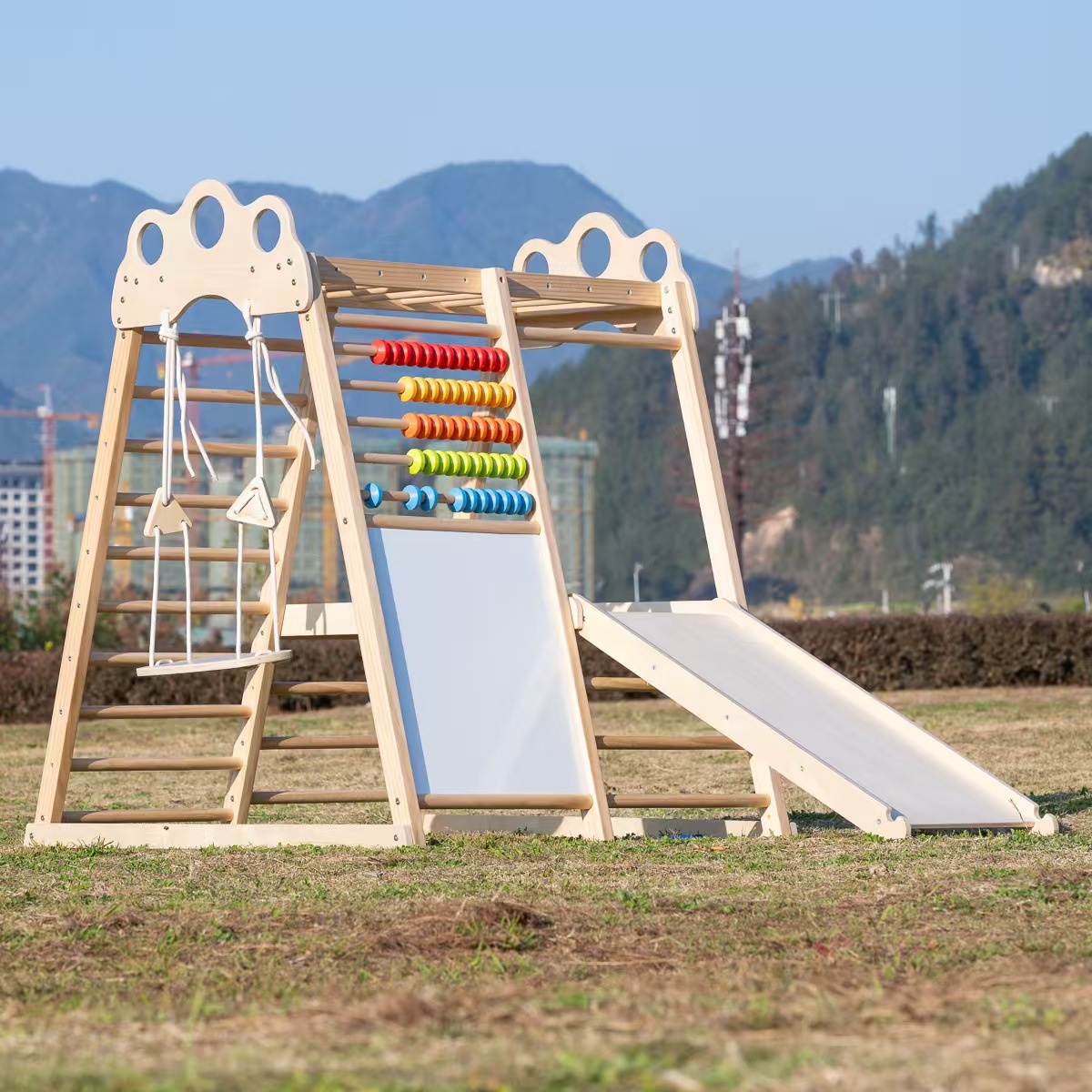Groot klimrek van massief hout - Kids Outdoor Wooden Playset recensie en prijs