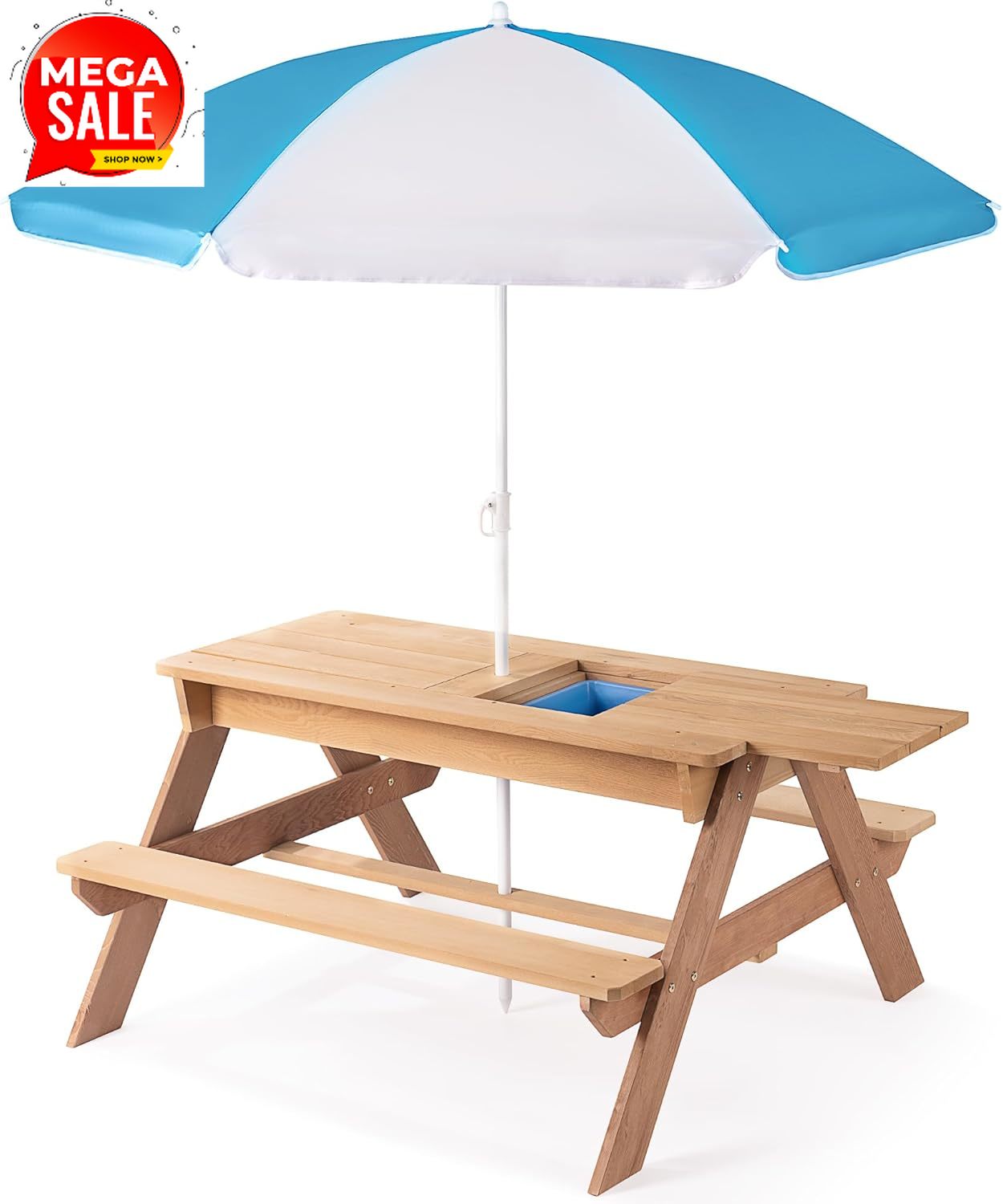 Outdoor omkeerbare kinderpickn - Kids Outdoor Bench With Umbrella recensie en prijs