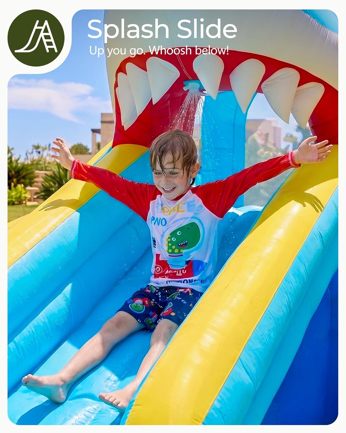 Opblaasbare waterglijbaan spri - Kids Outdoor Bounce House recensie en prijs