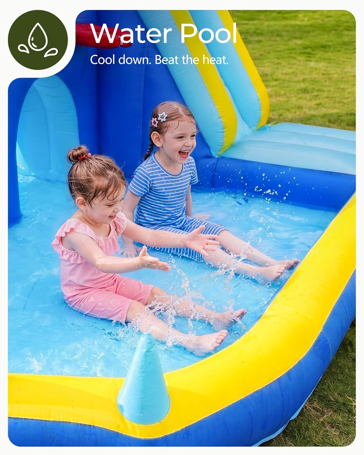 Opblaasbare waterglijbaan spri - Kids Outdoor Bounce House recensie en prijs