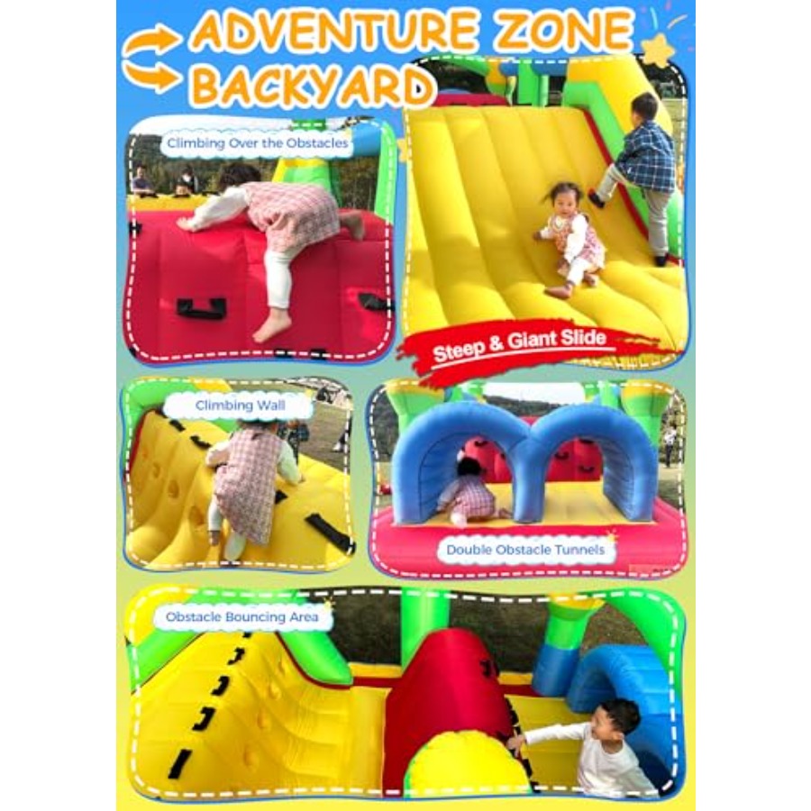 Opblaasbaar hindernissenparcou - Kids Outdoor Bounce House recensie en prijs