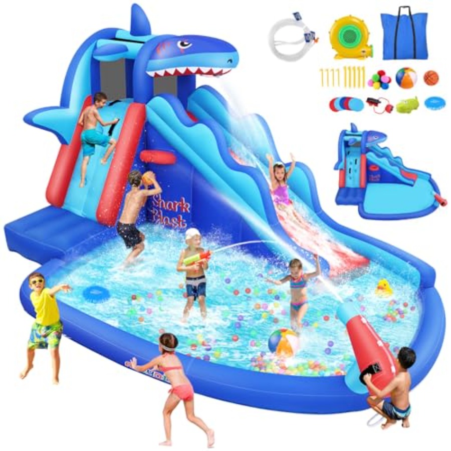 Opblaasbare waterglijbaan spri - Kids Outdoor Bounce House recensie en prijs