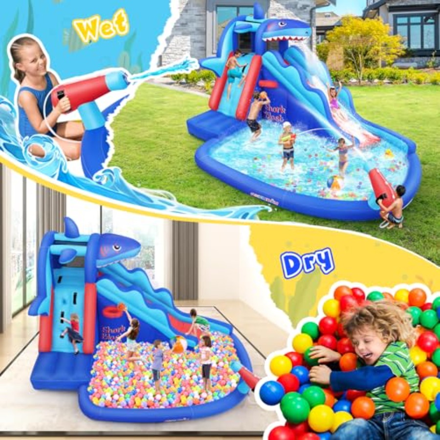 Opblaasbare waterglijbaan spri - Kids Outdoor Bounce House recensie en prijs