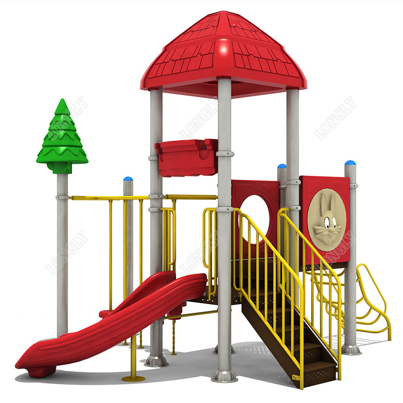Rode plastic glijbaan voor kin - Kids Outdoor Garden recensie en prijs