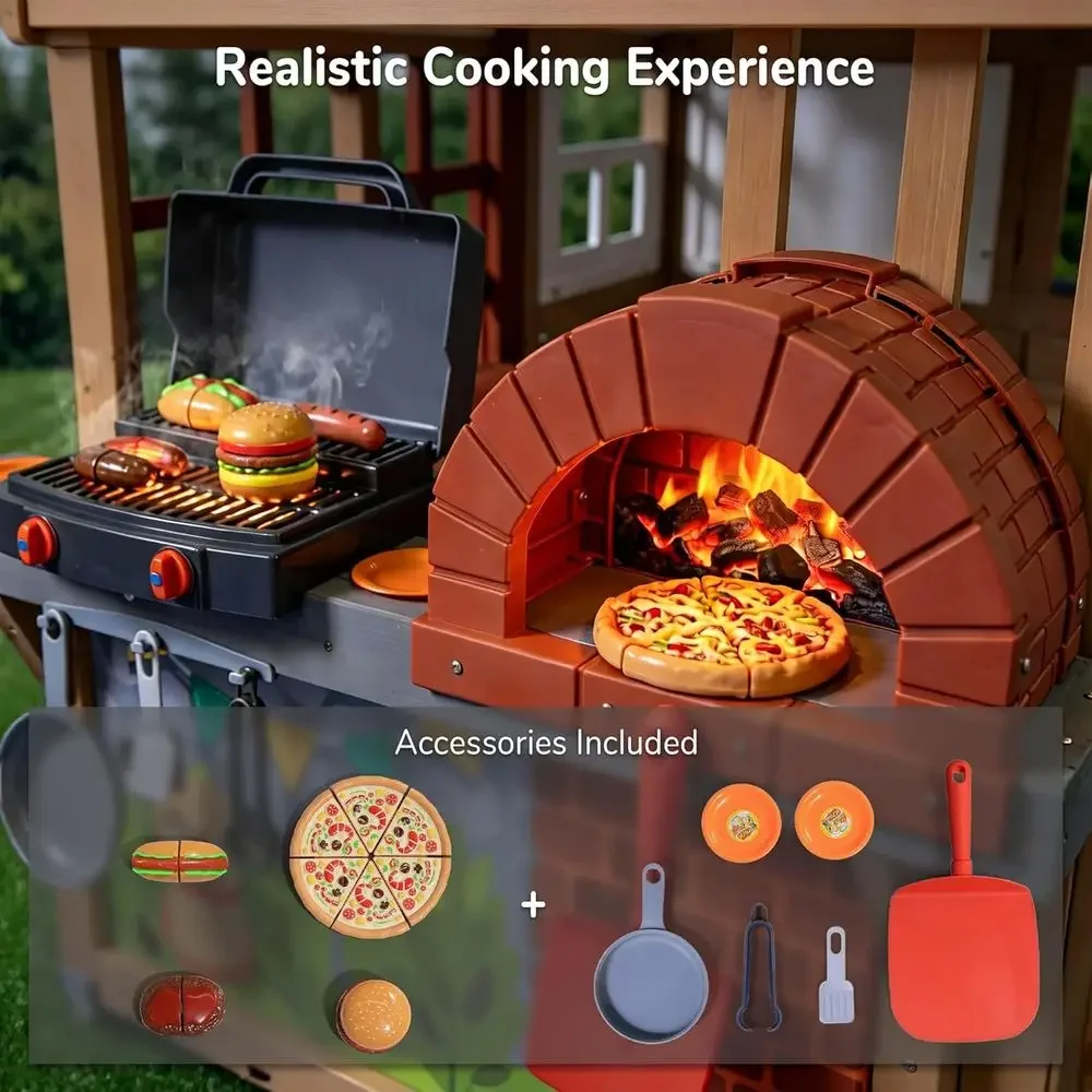 Houten speelhuis voor buiten,  - Kids Outdoor Bbq recensie en prijs