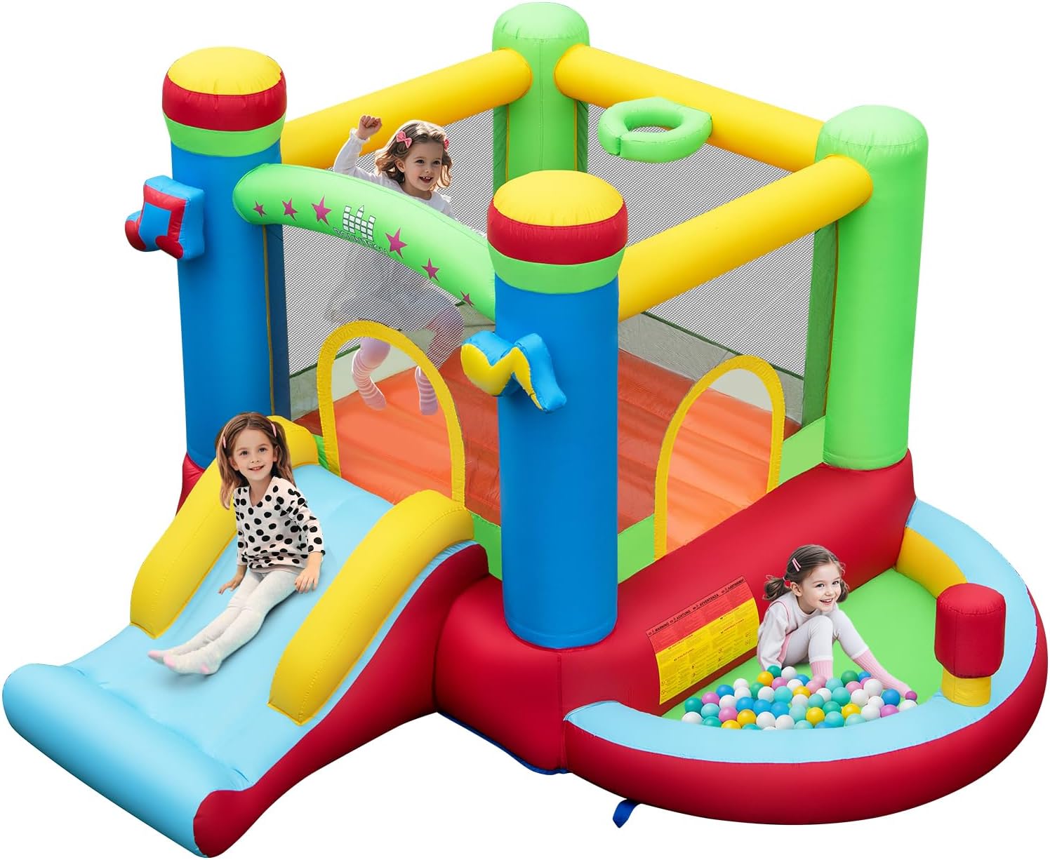 Opblaasbare springkasteel met  - Kids Outdoor Bounce House recensie en prijs