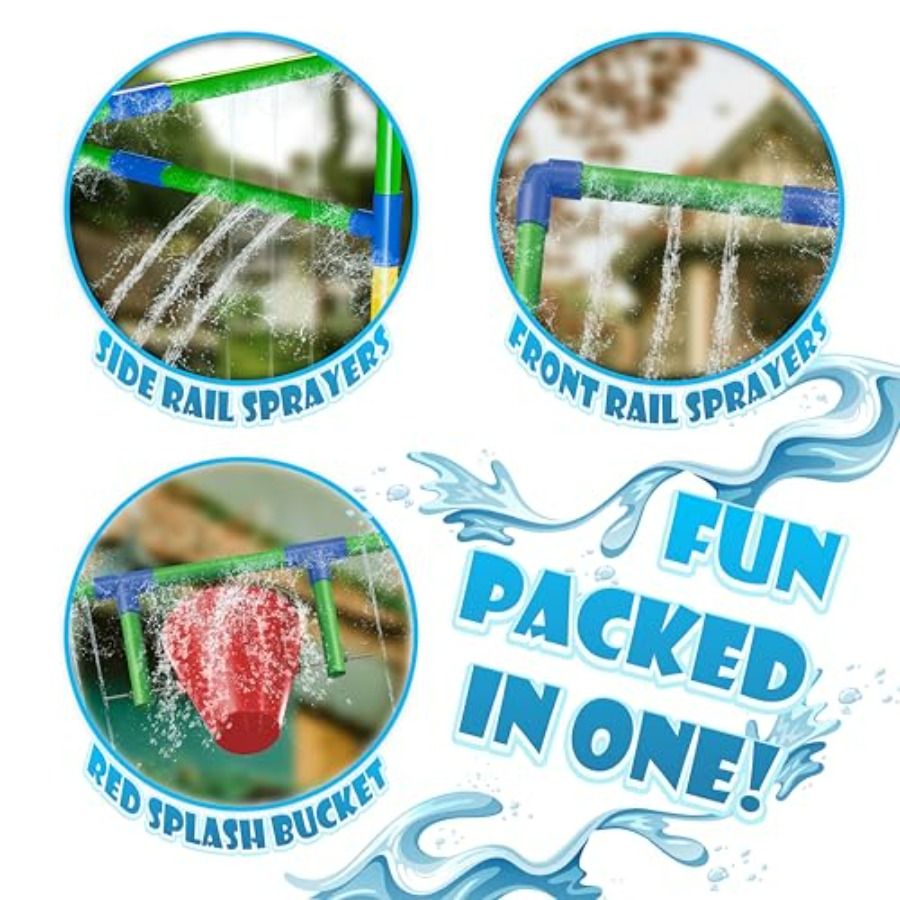 Buiten waterpark sproeiergatun - Kids Outdoor Park recensie en prijs