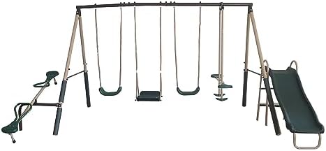 Buitenspeelset voor kinderen v - Kids Outdoor Swing Set With Slide recensie en prijs
