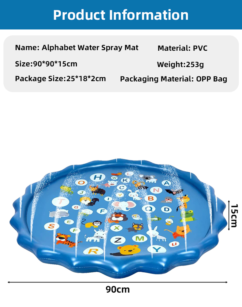 Opblaasbaar alfabet watersproe - Slip Slide Water Mat recensie en prijs