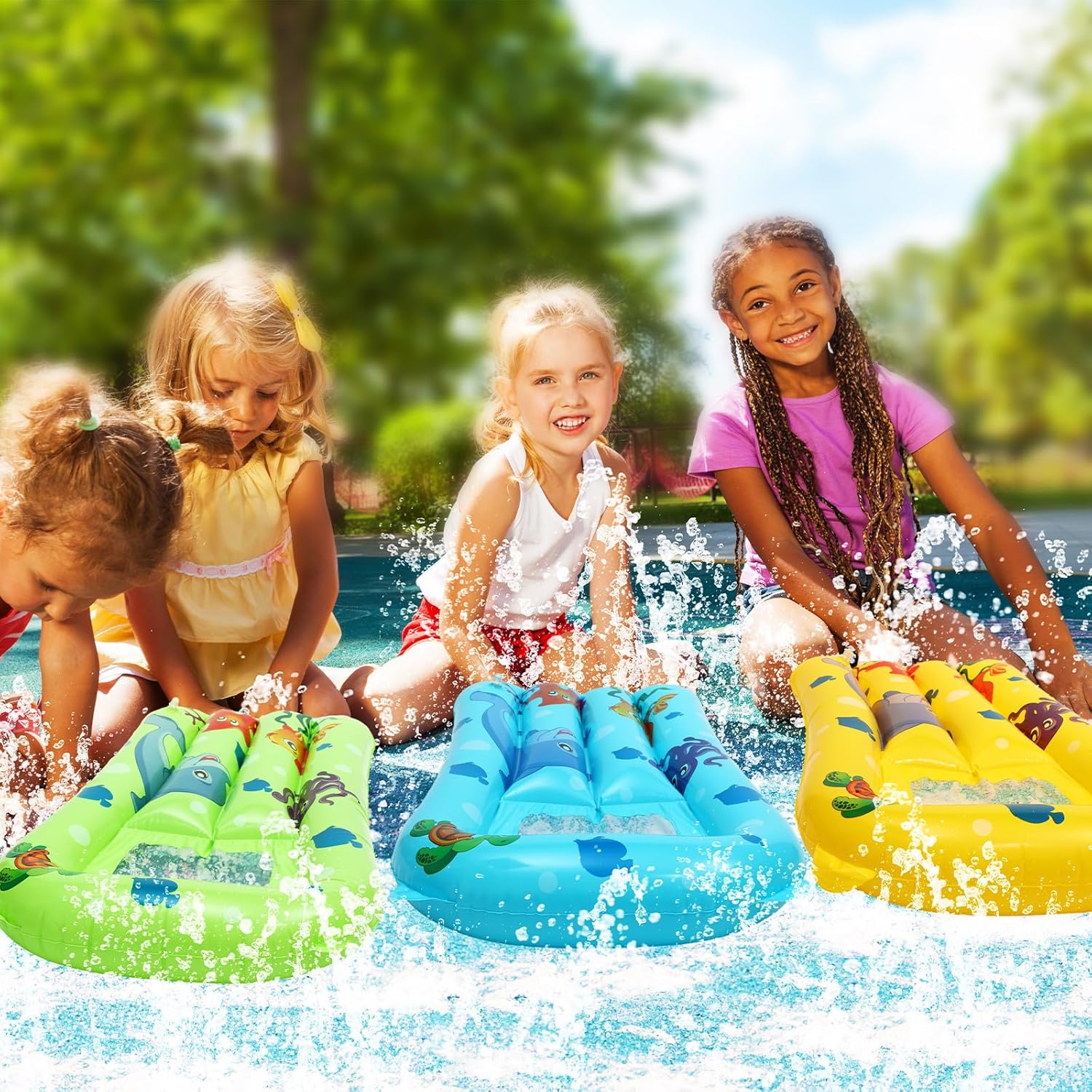 Water drijvende ring Opblaasba - Slip Slide Water Mat recensie en prijs