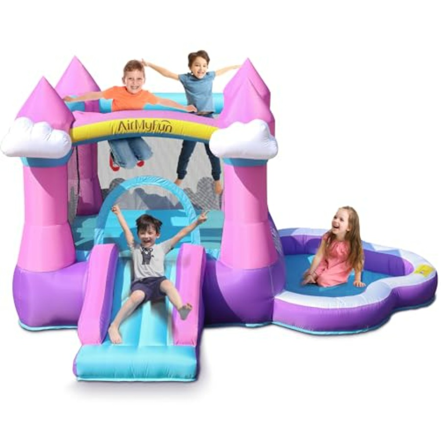 Roze opblaasbare springkasteel - Kids Outdoor Bounce House recensie en prijs